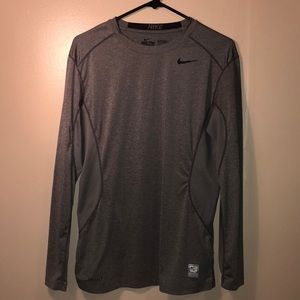 long sleeve grey athletic nike shirt